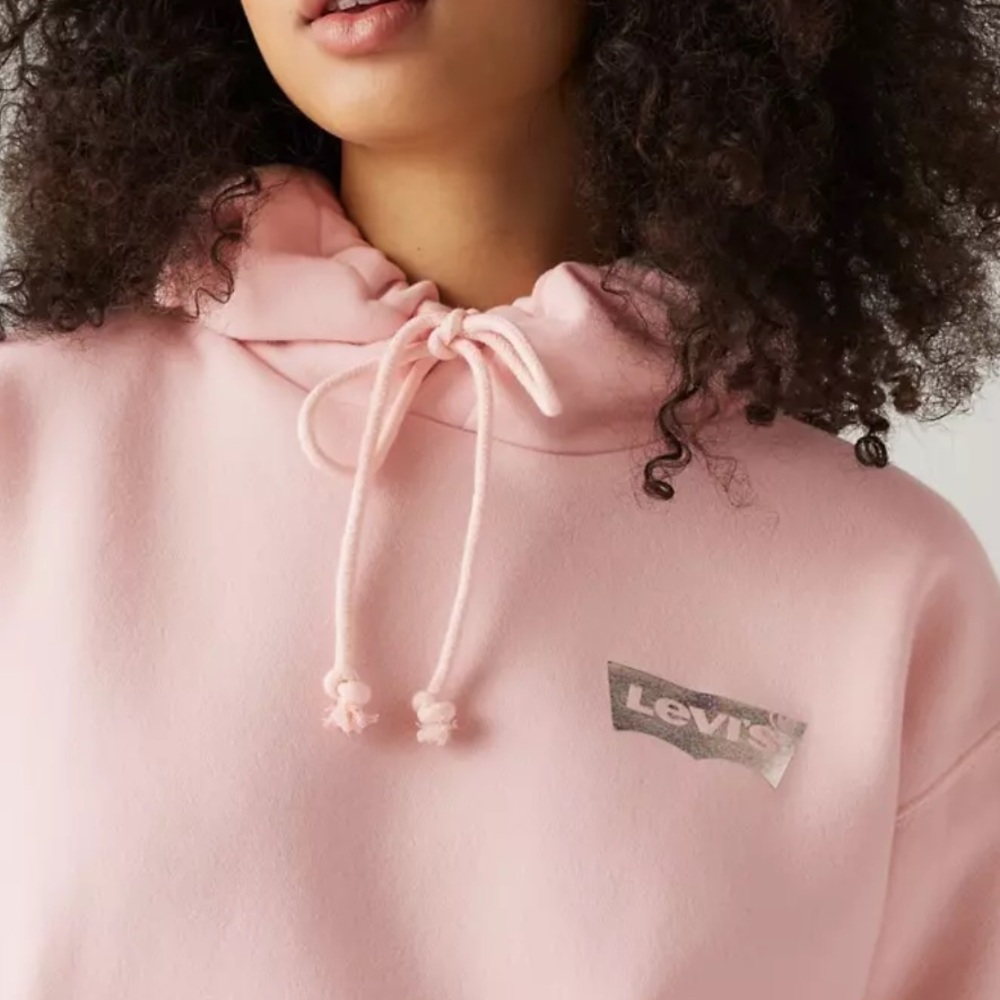 Levi's Pink Graphic Everyday Hoodie XL Pastel Logo Sweatshirt